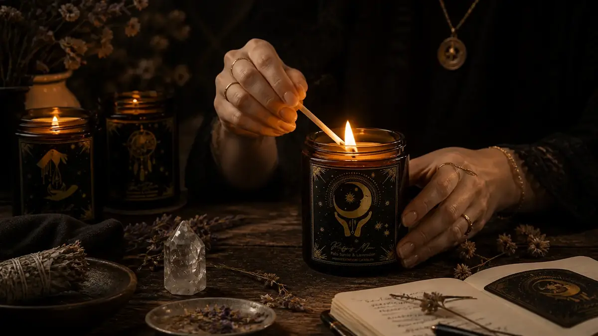 Comment utiliser une bougie d’intention : rituel avec allumage de bougie et ambiance apaisante