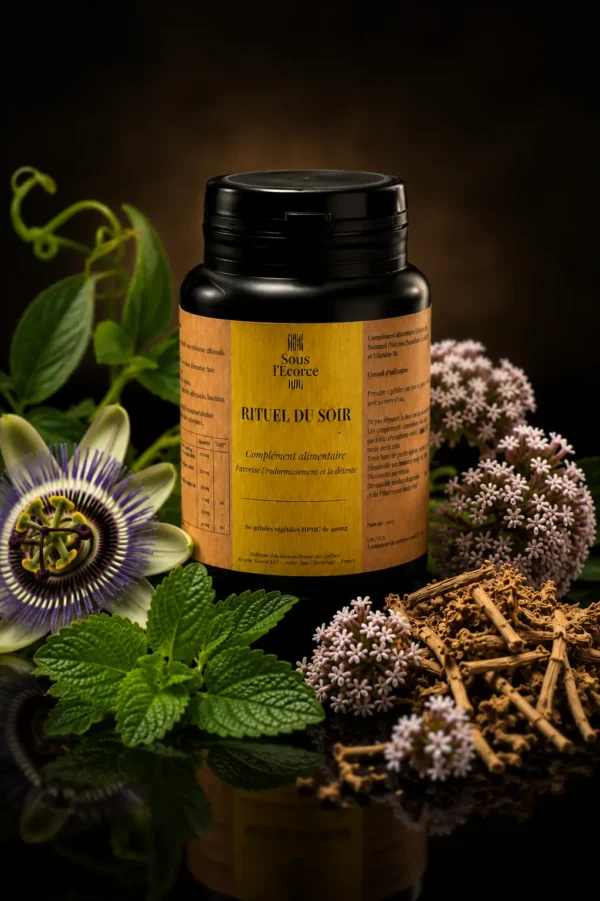 Complément alimentaire sommeil naturel Rituel du Soir avec passiflore, valériane et plantes apaisantes