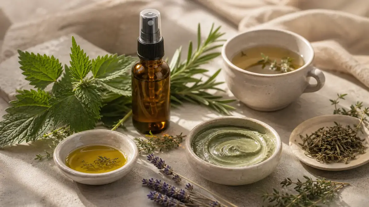 Hydrolat infusion macérât huileux et masque végétal pour utiliser les plantes sur une peau grasse naturellement