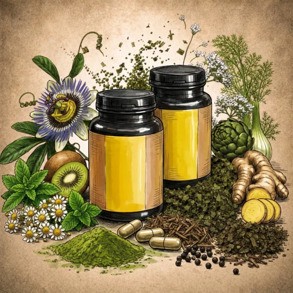 Compléments alimentaires naturels aux plantes et extraits botaniques