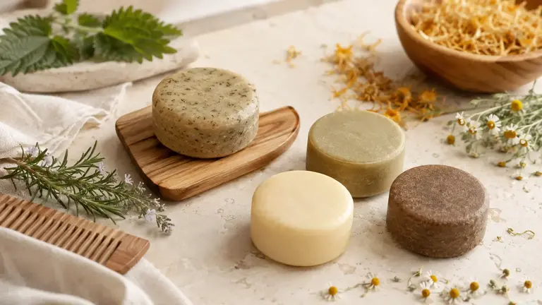 Shampoing solide naturel pour cheveux gras, secs, bouclés ou cuir chevelu sensible